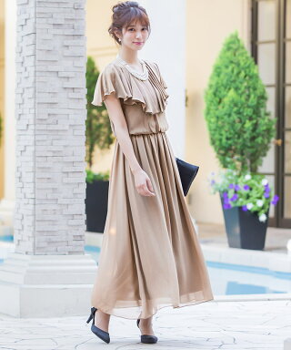 楽天市場 クーポン利用で6000円オフ 結婚式 ワンピース ドレス 大きいサイズ 大きめ ゆったり 代 30代 40代 パーティードレス フォーマル ミディアム 膝丈 膝下 Aラインワンピ 二次会 謝恩会 卒業パーティー 大学生 女子会 フリル 袖あり 袖付き M L Ll 3l 4l 5l