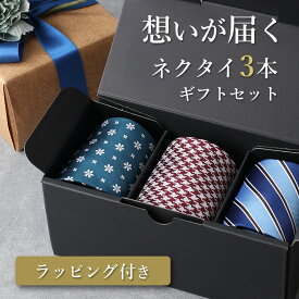 ネクタイ3本ギフト セット ネクタイ プレゼント メンズ ラッピング ネクタイギフト 紳士用 誕生日 昇進祝い クリスマス レギュラー シルク おしゃれ ラッピング付き 彼氏 旦那 ギフト 50代 60代 面接 敬老の日 バレンタイン 父の日