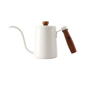 コーヒーポット 直火 コーヒーケトル コーヒードリップポット ドリップケトル 目盛付き 天然木柄 蓋付き 細口ドリップケトル 600ml ステンレス コーヒー器具 オフェス 北欧風 キャンプ 新生活 カフェ 喫茶店 お茶用品 本格的なドリップ体験
