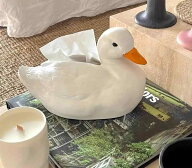 ティッシュボックス 置物 インテリア小物 アヒル 動物 クリエイティブ 装飾品 玄関 小物入れ リビング オ…