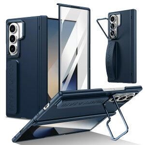 �y�����K���X�t�B������̌^�zGalaxy Z Fold7 �P�[�X �S�ʕی� �X�^���h�t�� �O���b�v�o���h �}�O�l�b�g �q���W�ی� �ϏՌ� �����h�~ 9H�d�x �J�����ی� Galaxy Z Fold 7 �M�����N�V�[ ZFold7 �J�o�[