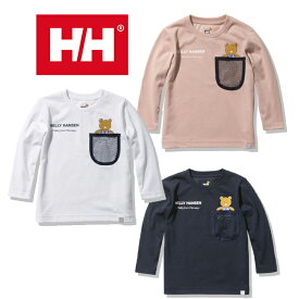 【マラソン期間中全商品P5倍】【メール便可】 ヘリーハンセン K L/S Helly Bear Mesh Pocket Tee HJ32222 （キッズ ロングスリーブ ヘリーベアメッシュポケットティー）半袖 Tシャツ ジュニア 子供 夏 海 HERY HANSEN