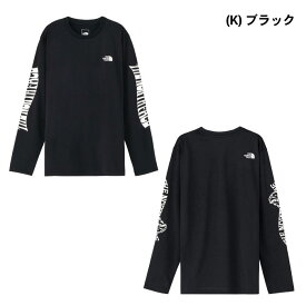 【メール便可】ノースフェイス 2023年秋冬 ロングスリーブスリーブハーフドームグラフィックティー（メンズ）NT82387 Tシャツ タウンユース 普段着 カジュアル 静電気ケア