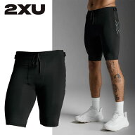 2XU メンズ PWXエアロメッシュ コンプレッション ショート MA7374B BLK/SRF ランニング ジョギング スポ…