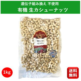 有機 生カシューナッツ 1kg アリサン オーガニック カシューナッツ ミックスナッツ 生ナッツ ナッツ 無油 無塩 無着色 無添加 おやつ おつまみ お酒 添加物不使用 遺伝子組み換えでない raw cashew nuts 素焼き ロースト 送料無料 業務用 大容量 お買い物マラソン 買い回り