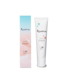 Resetica モイストベールUVエッセンス SPF50+ PA++++ 日焼け止め クリーム 乳液 下地 cica ノンケミカル 紫外線吸収剤不使用 ウォータープルーフ 顔 子供 保湿 トーンアップ 透明感 白浮きしない 植物由来 乾燥 敏感肌 メンズ 日本製 リセチカ