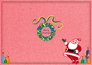 ペーパー・ランチョンマット 『クリスマス　サンタF』　10枚入 （B4版） 〜敷くだけでお料理がワンランクUP！しかも使い捨てなので汚れても安心〜 クリスマスパーティに…楽しい食卓を演