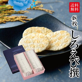 【送料サービス】しろえび撰[48枚入] 中元 夏 ギフト えびせん 白えび せんべい 富山 白エビ 御礼 慶事 仏事 お彼岸 お供え 歳暮 年賀 長寿祝い 個包装 薄焼き お菓子 和菓子 ばらまき 父の日 敬老の日 母の日 プレゼント 【のし掛け無料】