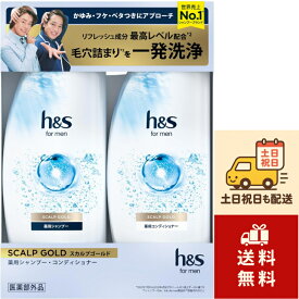h&s for men シャンプー&コンディショナー セット 350mL+350g ポンプスカルプゴールド エイチアンドエスフォーメン