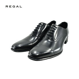 リーガル REGAL ストレートチップ 内羽根 セミスクエアトゥ 2E EE ビジネス・フォーマル・紳士・就活 牛革 本革 レザー 日本製 ブラック 黒 クロ 93 (BLACK) 725RBJEB ビジネスシューズ メンズ シューズ 靴