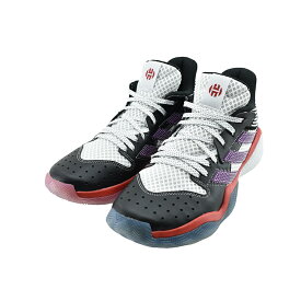 アディダス adidas Harden Stepback ハーデン ステップバック IRW41 ジェームス・ハーデン ミッドカット NBA ヒューストン・ロケッツ フットウェアホワイト/グローリーパープル/コアブラック 52 (FTWWHT/GLOPRP/CBLACK) EH1995 スニーカー メンズ