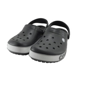 【送料込み】 クロックス crocs Crocband Bold Logo Clog クロックバンド ボールド ロゴ クロッグ カジュアル アウトドア レジャー ビーチ ブラック/ライトグレー 黒 クロ 32 (Black/Light Gray(～24.5cm)) 206021 サンダル レディース ユニセックス シューズ 靴