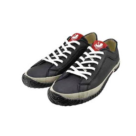 スピングル SPINGLE ローカット 巻き上げソール シボ カウレザー 牛革 本革 日本製 ブラック 黒 クロ 122 (BLACK(25cm～)) SPM106 スニーカー メンズ ユニセックス シューズ 靴
