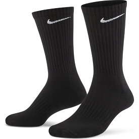 ナイキ Nike EVERYDAY CUSHIONED エブリデイ クッションド 靴下 くつした ソックス クルー ミドル ミディアム ふくらはぎ丈 ブラック/ホワイト 36 (BLACK/WHITE(25cm～)) SX7664 靴下 メンズ ユニセックス シューズ 靴