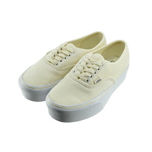 16% OFF SALE ヴァンズ VANS AUTHENTIC STACFORM オーセンティック スタックフォーム ローカット 厚底 プラットフォーム (リブニット)アンティークホワイト/トゥルーホワイト 44 ((RIB KNIT)A.WH(〜24.5cm))