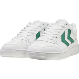 「送料込み」 ヒュンメル hummel ST.POWER PLAY CL (WHITE/GREEN(～24.5cm)) 218556 スニーカー レディース ユニセックス ホワイト/グリーン 白 シロ HM218556 25 シューズ 靴