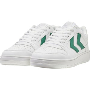 「送料込み」 ヒュンメル hummel ST.POWER PLAY CL (WHITE/GREEN(〜24.5cm)) 218556 スニーカー レディース ユニセックス ホワイト/グリーン 白 シロ HM218556 25 シューズ 靴