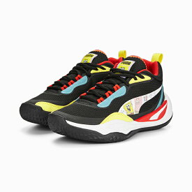 【送料込み】 プーマ PUMA Playmaker Spongebob Jr プレイメーカー スポンジ・ボブ Jr (PUMA Black/PUMA White) 391186 スニーカー キッズ ジュニア 子供 男の子 女の子 プーマブラック/プーマホワイト 35 シューズ 靴