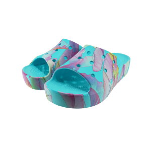 �y�������݁z �N���b�N�X crocs CLASSIC PLATFORM PALM PRINT SLIDE �N���V�b�N �v���b�g�t�H�[�� �p�[�� �v�����g �X���C�h (neptune/multi) 208607 �T���_�� �l�v�`���[��/�}���` ���f�B�[�X �V���[�Y �C 45