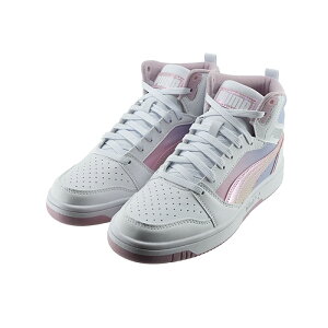 y݁z v[} PUMA REBOUND V6 MID BLURRY DREAM JR oEh V6 ~bh u[ h[X JR (white/rose mauve/cool weather) 400586 Xj[J[ ̎q LbY v[}zCg/[Y[u q Lb