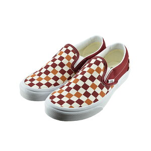 y݁z @Y VANS CLASSIC SLIP-ON NVbN Xb| (TRI-TONE CHK RED) VN000D5P Xj[J[ jZbNX gCg[ `FbN bh fB[X V[Y C 57
