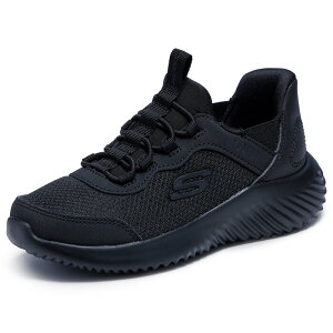 �y�������݁z �X�P�b�`���[�Y SKECHERS BOUNDER-BRISK-BURST �o�E���_�[ �u���X�N�o�[�X�g (BLACK) 403822L �X�j�[�J�[�j�̎q ���̎q �L�b�Y �u���b�N �q�� �L�b�Y �V���[�Y �C 18
