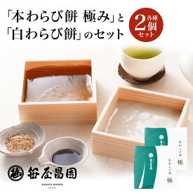 【期間限定全品5％OFF有】【食べ比べセット×2個】 わらび餅 「本わらび餅 極み」(200g)「白わらび餅」(200g) (和菓子 お誕生日 内祝い 出産祝い お祝い 和菓子 高級 スイーツ 本わらび 豆乳 京都 お土産 ギフト お取り寄せ 食品 スイーツ お年賀 お中元 暑中見舞い)