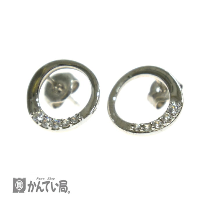 楽天市場】ete K18/925 サークル ビジュー ピアス シンプル キラキラ 