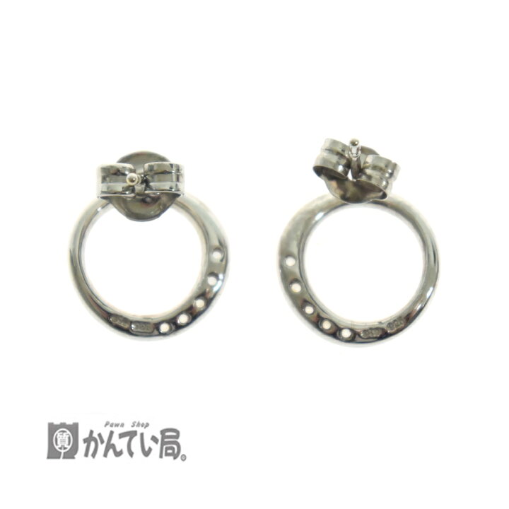 楽天市場】ete K18/925 サークル ビジュー ピアス シンプル キラキラ 