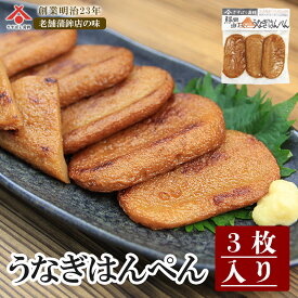 【うなぎはんぺん 3枚入】浜名湖産 静岡 由比 うなぎ ウナギ 鰻 はんぺん 練り物 お取り寄せグルメ おつまみ 酒の肴 ギフト プレゼント ご当地 お土産 海鮮 名産 手造り 360g お中元 御中元