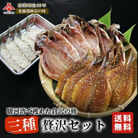 【送料無料】静岡県 干物 セット「倉沢の鯵 三種贅沢セット −干物・味醂干し・フライ−」 ギフト 干物 静岡 ひもの 干物セット ひものセット 送料無料