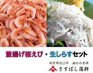 【釜揚げ桜えび・生しらすセット】(釜揚げ桜えび70g・生しらす100g)静岡 由比 駿河湾 桜えび さくらえび 70g しらす シラス 釜揚げ 100g お取り寄せグルメ おつまみ 酒の肴 ギフト ご当地 海鮮