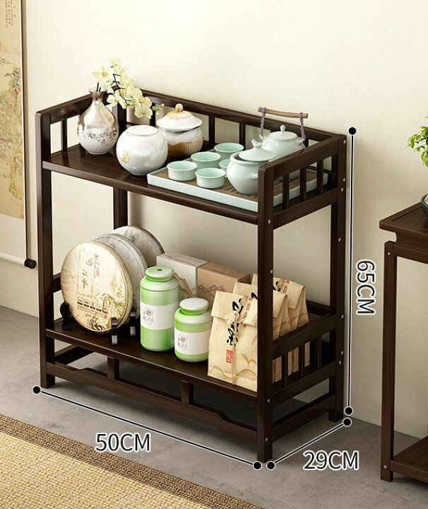 楽天市場】茶棚 茶箪笥 飾り棚 茶器収納ラック リビング 収納棚 多機能 
