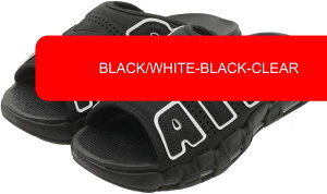 T_ Y GAAAbve| XCh ubN/zCg-NA AIR MORE UPTEMPO SLIDE BLACK/WHITE-CLEAR
