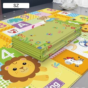 ベビープレイマット 折り畳み式 可愛い 両面パターン 遊び フロアマット 衝撃緩和 転倒防止 ルームマット 滑り止め 防水 赤ちゃん 出産祝い 自宅&外遊び ラグマット 敷物 ノンスリップ