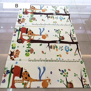 プレイマット ベビー 子どもプレイマット 折り畳み式 道路柄 動物柄 女の子 男の子 遊べる ベビープレーマット 衝撃緩和 滑り止め 防水 ベビーマット ゲームパッド 安全無毒 無味
