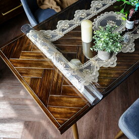 テーブルクロス PVC 食卓カバー レース刺繍 防水 防油 北欧風 おしゃれ ずれにくい テーブルマット 長机用 家庭用 パーティー 飾り小物 四節通用 PVC 厚さ1.5mm