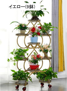 ハート型のプランタースタンド ガーデンラック 屋外 室内 北欧 おしゃれ 花台 観葉植物 鉢スタンド 園芸ラック 盆栽棚 植物棚 プランタースタンド 鉢植え キャスター付き 移動が容易 防錆