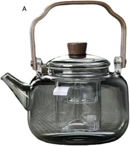 ガラスポット 透明急須 IH対応 ポット 紅茶 ポット 手吹き ティーポット 電磁調理器が使える おしゃれ 大容量 急冷急加熱 急須を沸かす 高ホウケイ酸 耐熱ガラス 茶漉し付き 茶壺 茶器 麦茶