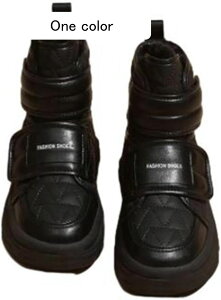 スノーブーツ ショートブーツ ベルクロ 冬用 ハイカット レディース 厚底スニーカー 裏ボア 雪遊び 防寒靴 シンプル 脚長 防水防滑 綿靴 歩きやすい 短靴 撥水 厚底 ソフト アウトドア スキ