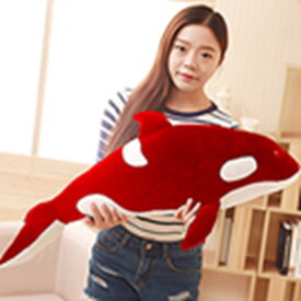 鯨 ぬいぐるみ 大きい かわいい おもちゃ おもしろ クジラ 可愛い 抱き枕 くじら 寝室 ふわふわ 動物 人形 レッド ベッドルーム プレゼント 店飾り 母の日 誕生日 入学祝い 卒業祝い 彼女へ