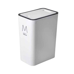 ゴミ箱 おしゃれ 蓋つき 蓋付きゴミ箱 スリム ダストボックス キッチン ペール かわいい キャスター付きゴミ箱 角型 正方形 プッシュ ワンタッチ ごみばこ 分別 くずかご ホワイト コンパク