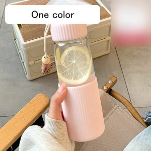 ガラスボトル 350ml 手提げ付き 水筒 ウォーターボトル 蓋付き 直飲み クリア 水分補給 無鉛 スリム 高い密封性 耐冷耐熱 携帯便利 オシャレ ユニセックス 学生 運動会 フィットネス 普段