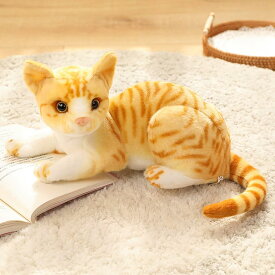 猫 縫いぐるみ ネコ ぬいぐるみ リアル動物ぬいぐるみ 置物 27cm 可愛い おもちゃ もちもち ふわふわ 子供向け 贈り物 コレクション 店飾り ギフトぬいぐる 撮影小物 玄関飾り オーナメント