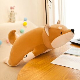 柴犬縫いぐるみ 抱き枕 おもちゃ かわいい ピロー 首枕 体長い 伏せる姿 眠る姿 ロングタイプ 90cm 犬 柴犬 サプライズ 安眠 癒し系 腰当て 可愛い キッズ 男の子 娘 インテリア ベッドル