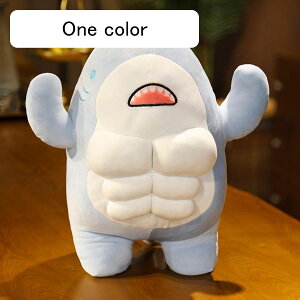 サメ縫い包み 筋肉サメぬいぐるみ 眠り枕 サメ抱き枕 ねむねむ 60CM おもしろ 腰当てクッション リラックス 癒し 低反発 筋肉動物 人形 クジラ 萌え萌え 魚枕 子供向け やさしい手触り インテ