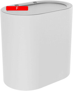 ゴミ箱 ふた付き ダストボックス 8L 塵箱 スリム 狭い おしゃれ シンプル トイレ 洗面所 リビング インテリア 白 PPポリプロピレン