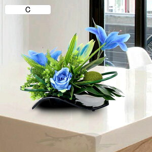 造花 枯れない花 ユリ バラ 造花インテリア 観葉植物 装飾花 卓上置き リアル ホームガーデン 本物そっくり 花瓶付き 簡単世話いらず 北欧 アート ins 部屋 玄関 お見舞い インテリア 屋内/