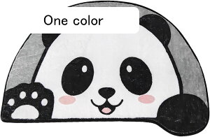 チェアマット 半円 玄関マット パンダ柄 ゲーミングチェアマット デスクカーペット デスクチェアマット オールシーズン フロアマット 不規則 滑りにくい 吸音 洗濯可 防ダニ かわいい 子供