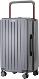 スーツケース キャリーケース 60L キャリーバッグ ファスナー式 超軽量 大型 耐衝撃 静音 ダブルキャスター 360度回転 旅行 ビジネス 出張 グレー 大容量 耐衝撃 隠しフック機能 静音